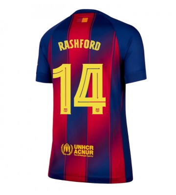 Barcelona Marcus Rashford #14 Hjemmebanetrøje Dame 2025-26 Kortærmet